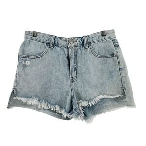 6ixty 8ight Shorts Womens‎ Medium Blue Denim Cutoff Frayed Hem Distressed Summer